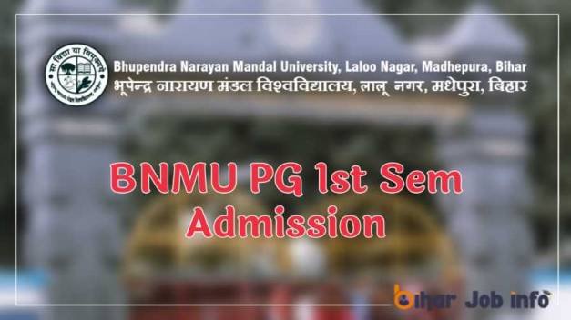 BNMU PG Part 1 Admission 2022