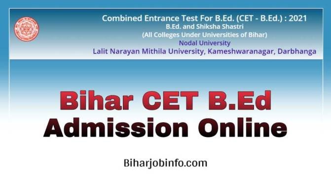 Bihar CET BEd Admission