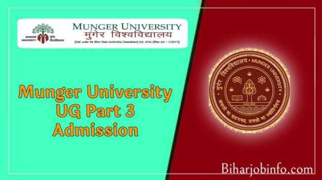 Munger University UG part 3 Admission
