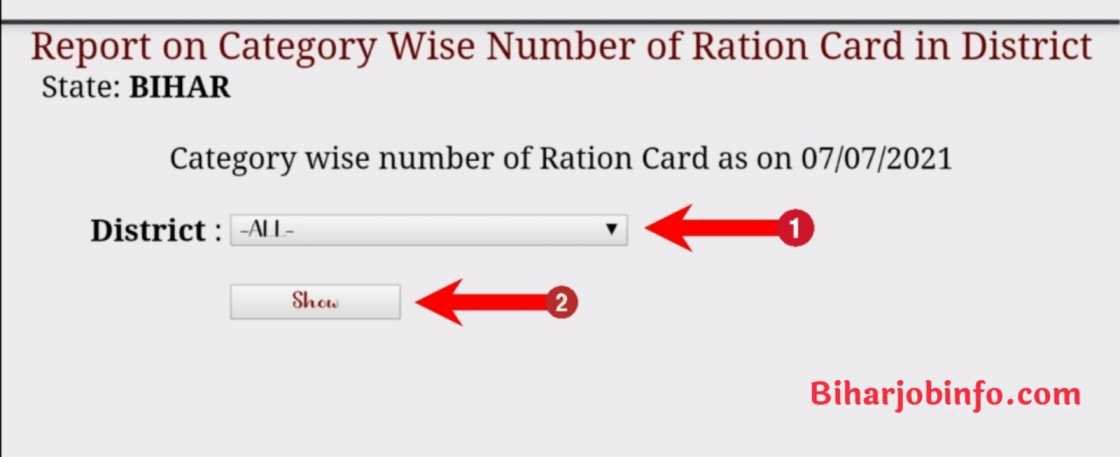 Bihar ration card list