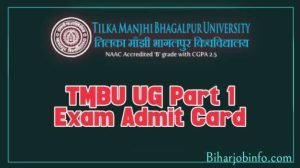 TMBU UG Part 1 Admit Card