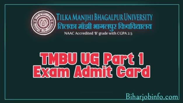 Tmbu Ug Part 1 Exam Admit Card 2022 Release