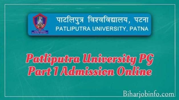 Patliputra University PG Admission 2023