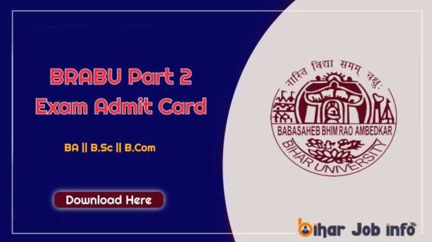 BRABU Part 2 Exam Admit Card 2023