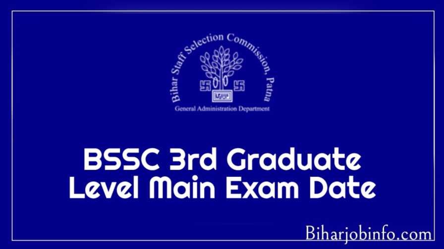 BSSC 3rd Graduate Level Main Exam Date